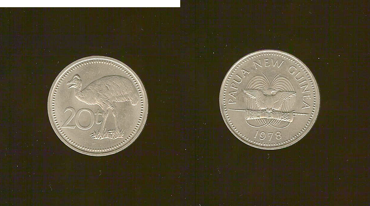 Papua New Guinea 20 toeas 1978 Unc.